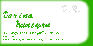 dorina muntyan business card